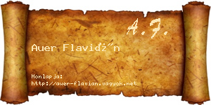Auer Flavián névjegykártya